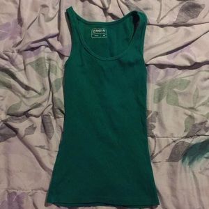 A green tank top